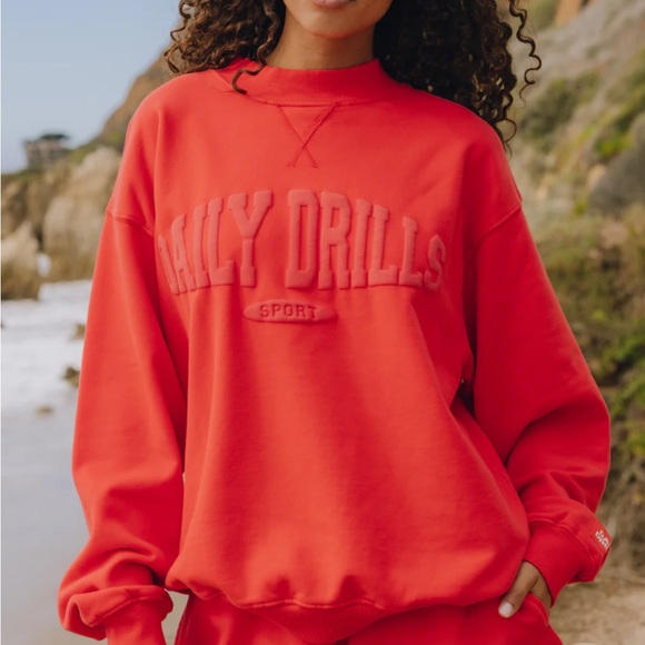 Daily Drills Sweaters - Daily Drills Vintage Sport Crew Monochrome Patch
